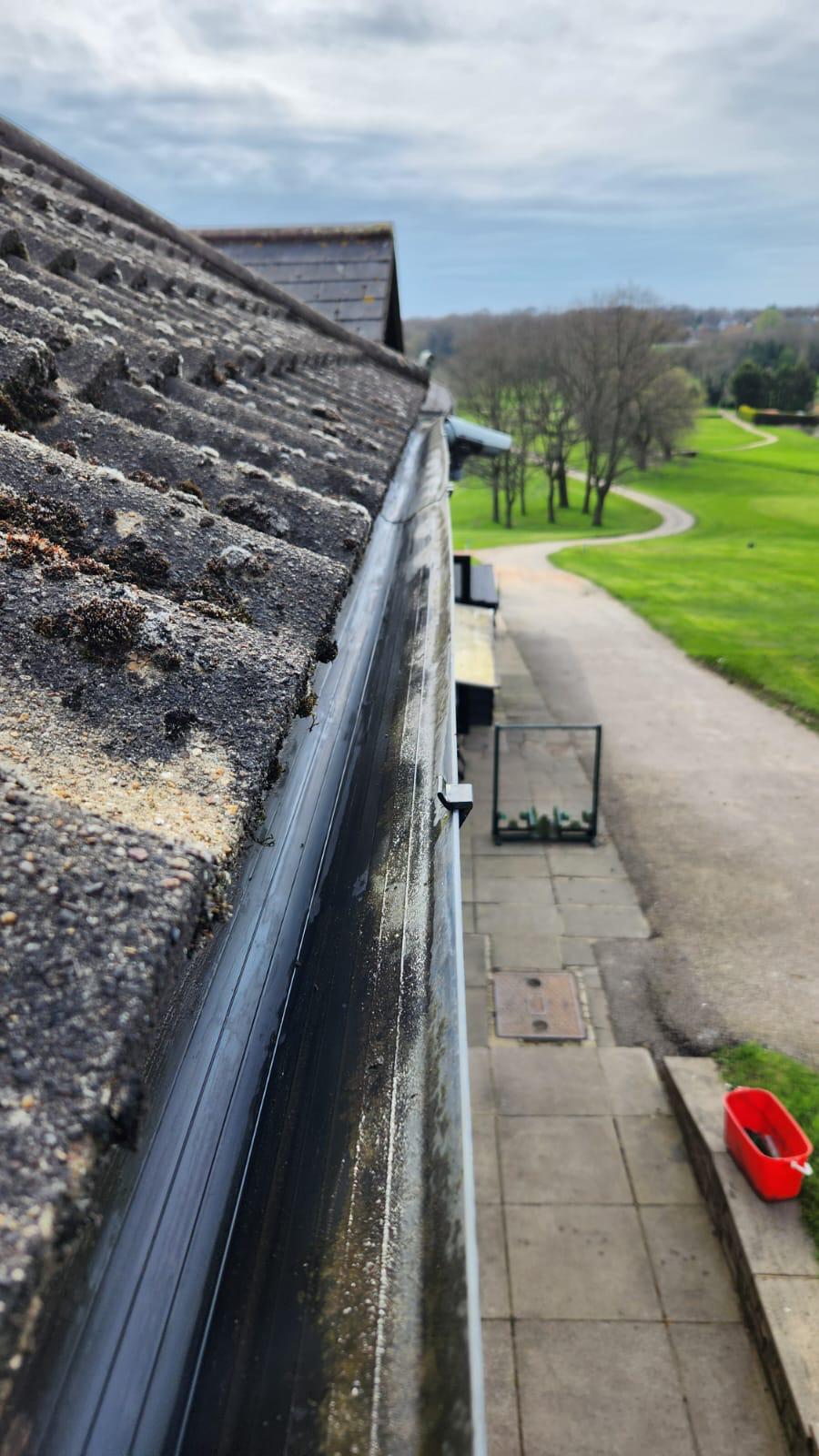 Clean gutter at Enfield Golf Club.